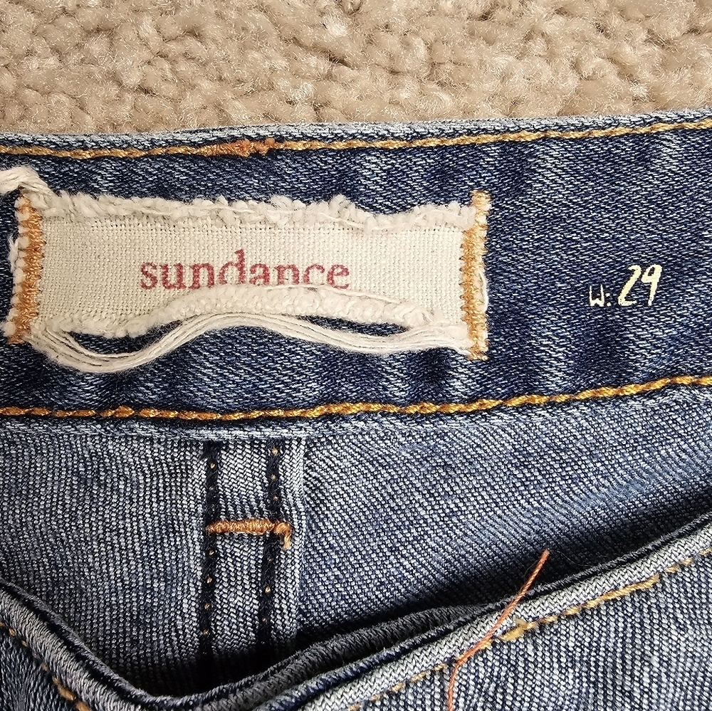 Sundance Tapestry Boho Jean Women's size 29 Low Rise Straight Leg Jean 30" L - Picture 6 of 11